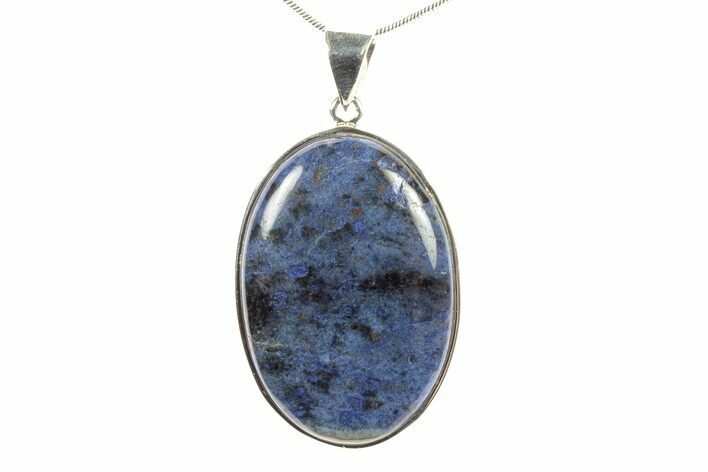 Polished Dumortierite Pendant - Sterling Silver #279317